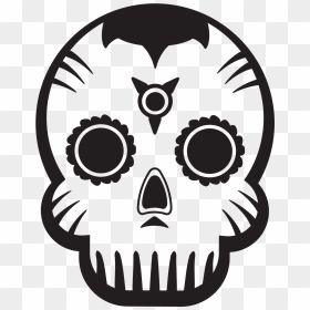 Day Of The Dead Skulls - Skull Simple Day Of The Dead, HD Png Download - day of the dead png