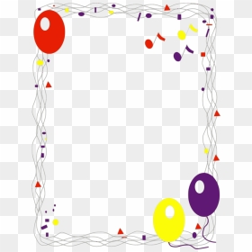 Colorful Flower Frames And Borders Download - Happy Birthday Border Png, Transparent Png - happy birthday frames png images