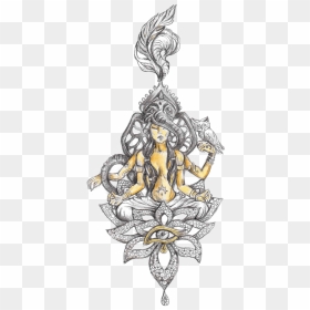 Sketched Pendant Inspired From Indian Culture"  Class="go - Indian Jewellery Design Sketches, HD Png Download - jewellery design png