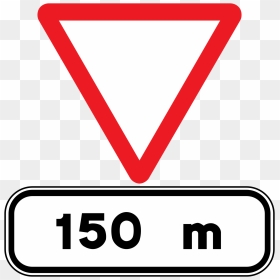 Give Way In 150m Spain Clip Arts - Panneaux Cedez Le Passage 150m, HD Png Download - spain png