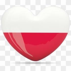 Poland Flag Png Picture - Heart, Transparent Png - india flag icon png