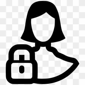 Girl Woman Lock Block - Remove Clipart Black And White, HD Png Download - png text for girl