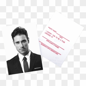Pro Passport Photo Black And White - Gentleman, HD Png Download - passport size photo with suit png