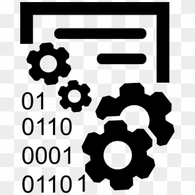 Data Management Interface Symbol With Gears And Binary - Data Processing Png, Transparent Png - binary png