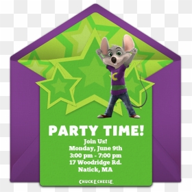 Chuck E Cheese Birthday Card, HD Png Download - chuck e cheese png