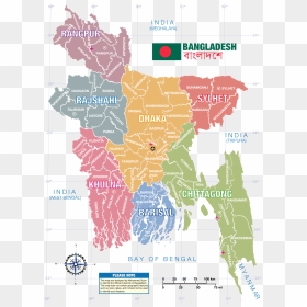 Bangladesh District Map Clip Arts - Map Of Bangladesh With Districts, HD Png Download - map image png