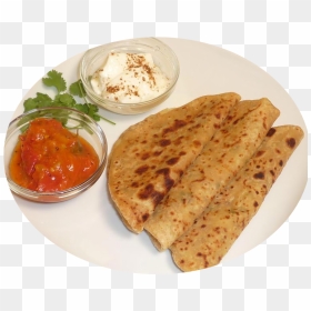 Reshmi Kebab Masala Serve With Butter Naan Png - Transparent Aloo Paratha Png, Png Download - non veg thali png