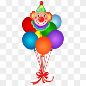 Clown With Balloons Clipart, HD Png Download - bday png