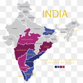Black Map Of India, HD Png Download - india map png image