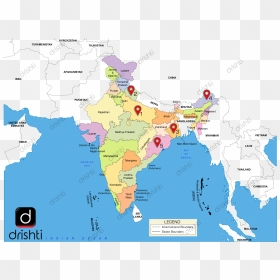 Map Of India 2020, HD Png Download - india map png image