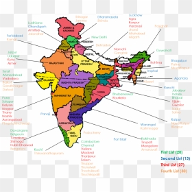 India Smart City Map, HD Png Download - india map png image