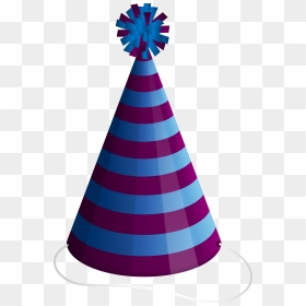 Blue Birthday Hat Clipart - Transparent Background Party Hats Png, Png Download - birthday caps png