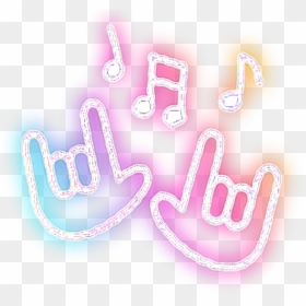 Musicnotes Neon Hands Music Notes Hands - Colorful Music Note Transparent, HD Png Download - colourful music notes png