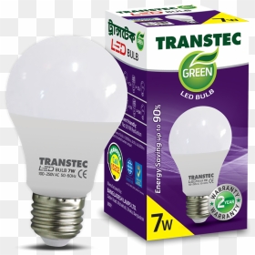 Transtec Green Led Bulb Bd Transcom Digital - 7 Watt Led Transtec Bulb, HD Png Download - led bulbs png