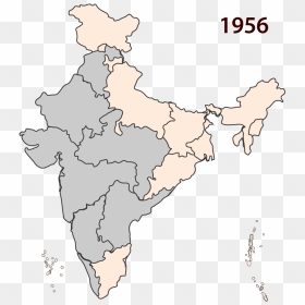 Map Of India In 1956, HD Png Download - india map png image