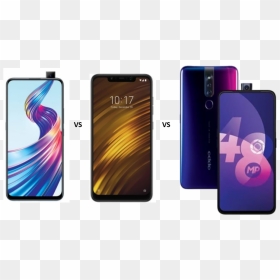 Vivo V15 Vs Xiaomi Poco F1 Vs Oppo F11 Pro - Vivo V15 Aqua Blue Colour, HD Png Download - oppo mobile png