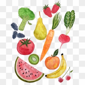 Fruits And Veg , Png Download - Strawberry, Transparent Png - veg png
