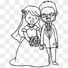 Marriage Drawing , Png Download - Bride And Groom Clip Art Black And White Png, Transparent Png - marriage png images
