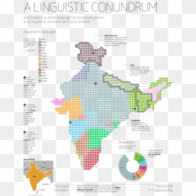 Language Map Of India English, HD Png Download - india map png image