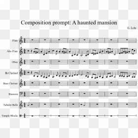 A Haunted Mansion Sheet Music Composed By G - Sheet Music, HD Png Download - temple bells png