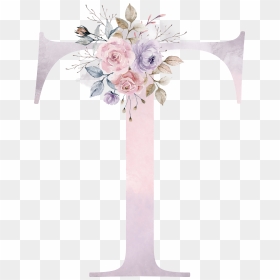 Mauve Flowers Design , Png Download - Papel De Parede Em Letra T, Transparent Png - flowers design png