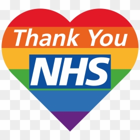 Thank You Nhs Rainbow Heart Window Sticker - Clap For The Nhs, HD Png Download - thank you logo png