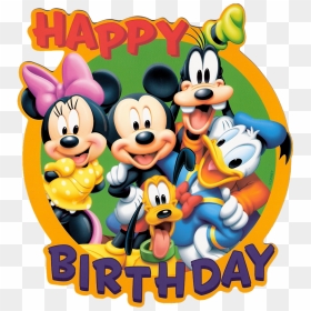 Happy Birthday Mickey Mouse Png - Happy Birthday With Cartoon, Transparent Png - mouse png images