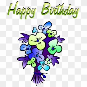 Transparent Happy Birthday Vector Png - Happy Birthday Flowers, Png Download - birthday flowers png
