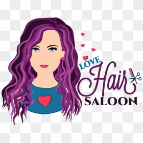 Lady Love Hair Saloon Logo - Saloon Logo For Ladies, HD Png Download - ladies hair png