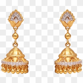 Gold Kalyan Jewellers Earrings, HD Png Download - samai png