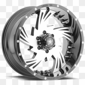 Luxxx Hd Off Road® Lux Hd 7 Wheels Rims Black Machined - Hubcap, HD Png Download - road png hd