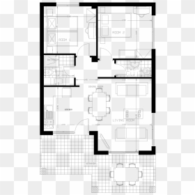 B - Appartement Pmr 50m2, HD Png Download - sofa plan png