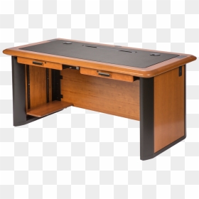Wood Desk Transparent Drawers, HD Png Download - computer table png