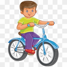 Cartoon Bike Png - Cartoon Boy On Bike Png, Transparent Png - bike png image