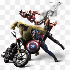 Street750 And Avengers Large - Barton Avengers En Moto, HD Png Download - harley davidson bike png