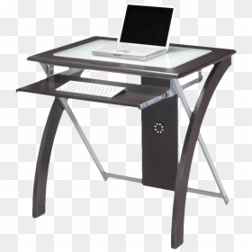 Glass Top Computer Desk For Home, HD Png Download - computer table png