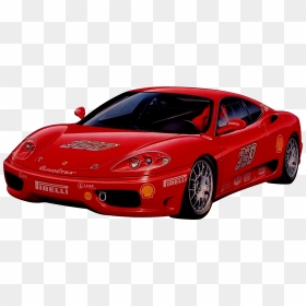 Ferrari Car With Stickers, HD Png Download - ferrari car png