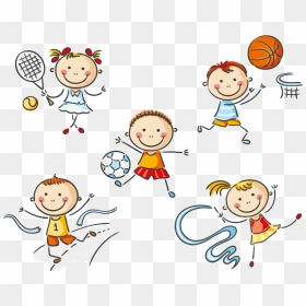 Vector Library Stock Clip Art Kids Sports Transprent - Dibujos De Educacion Fisica, HD Png Download - sports clip art png