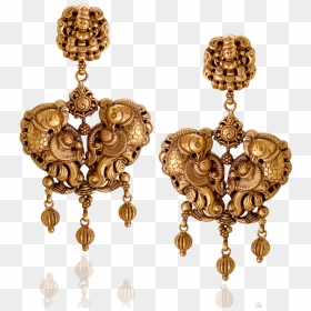 Goddess Lakshmi Nagas Earrings - Gold Nagas Earrings, HD Png Download - goddess lakshmi png