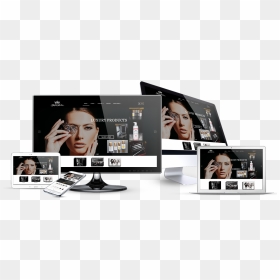Ecommerce Website Design Eyelash Extensions Multi Device - Smartphone, HD Png Download - ecommerce website png