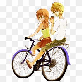 Clip Free Riding By Blu Tea - Bicycle Anime Transparent, HD Png Download - bike.png