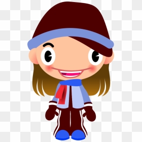 Free Clip Art Talking Girl In Warm Sports Clothes By - Clipart Snowboard, HD Png Download - sports clip art png