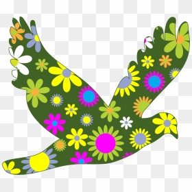 Retro Floral Bird Clip Arts - Blomster Clipart, HD Png Download - indian parrot png