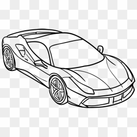 Learn Easy To Draw Ferrari 488 Gtb Step - Lamborghini Gallardo, HD Png Download - ferrari car png