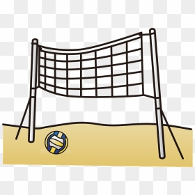 Beach Volleyball Sports Clipart - Net, HD Png Download - sports clip art png