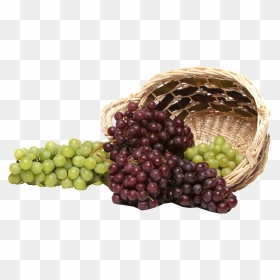 Black Grapes Png Transparent Image - Grapes In Basket Png, Png Download - black grapes png
