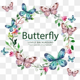 Transparent Wedding Clipart Vector - Butterfly Lovely Background, HD Png Download - happy wedding png