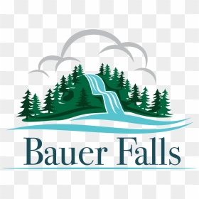 Bauer Falls - Waterfall Logo, HD Png Download - water falls png