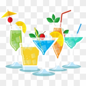 Cocktail Garnish Soft Party - Cocktail Garnish, HD Png Download - cool drinks images png