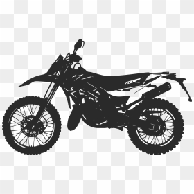Clipart Motorbike Enduro Silhouette Big Image Png - Royal Enfield Himalayan Clipart, Transparent Png - motorbike clipart png
